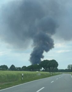 Brandeinsatz Bakum / VU Ihorst / 18.05.2022