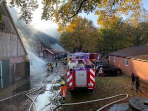 Brand Blockheizkraftwerkes Wenstrup / 19.11.2022